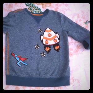 5T dark turquoise sweater fuzzy soft rocket